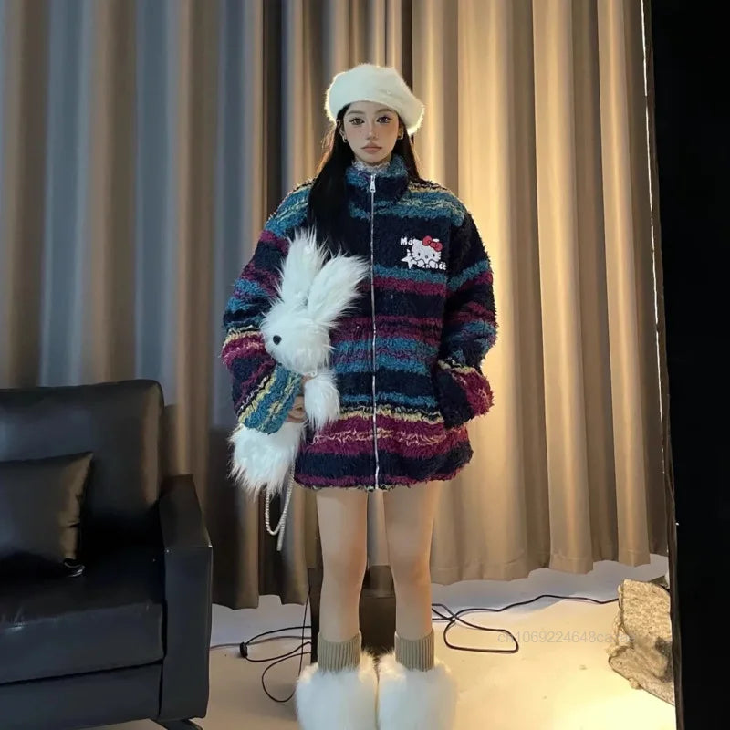 Jaqueta Fleece Hello Kitty Color Block