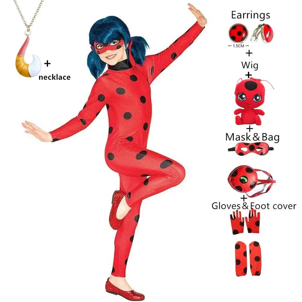 Fantasia Cosplay Infantil Marinette, Ladybug