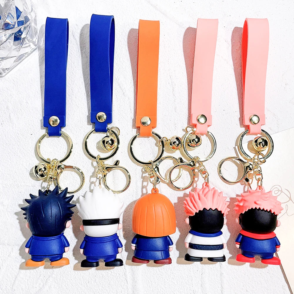 Chaveiro JJK Chibi, Kit com Personagens + Pingente Temático