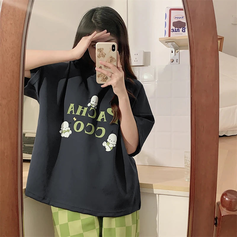 Pijama Pochacco Verde Xadrez