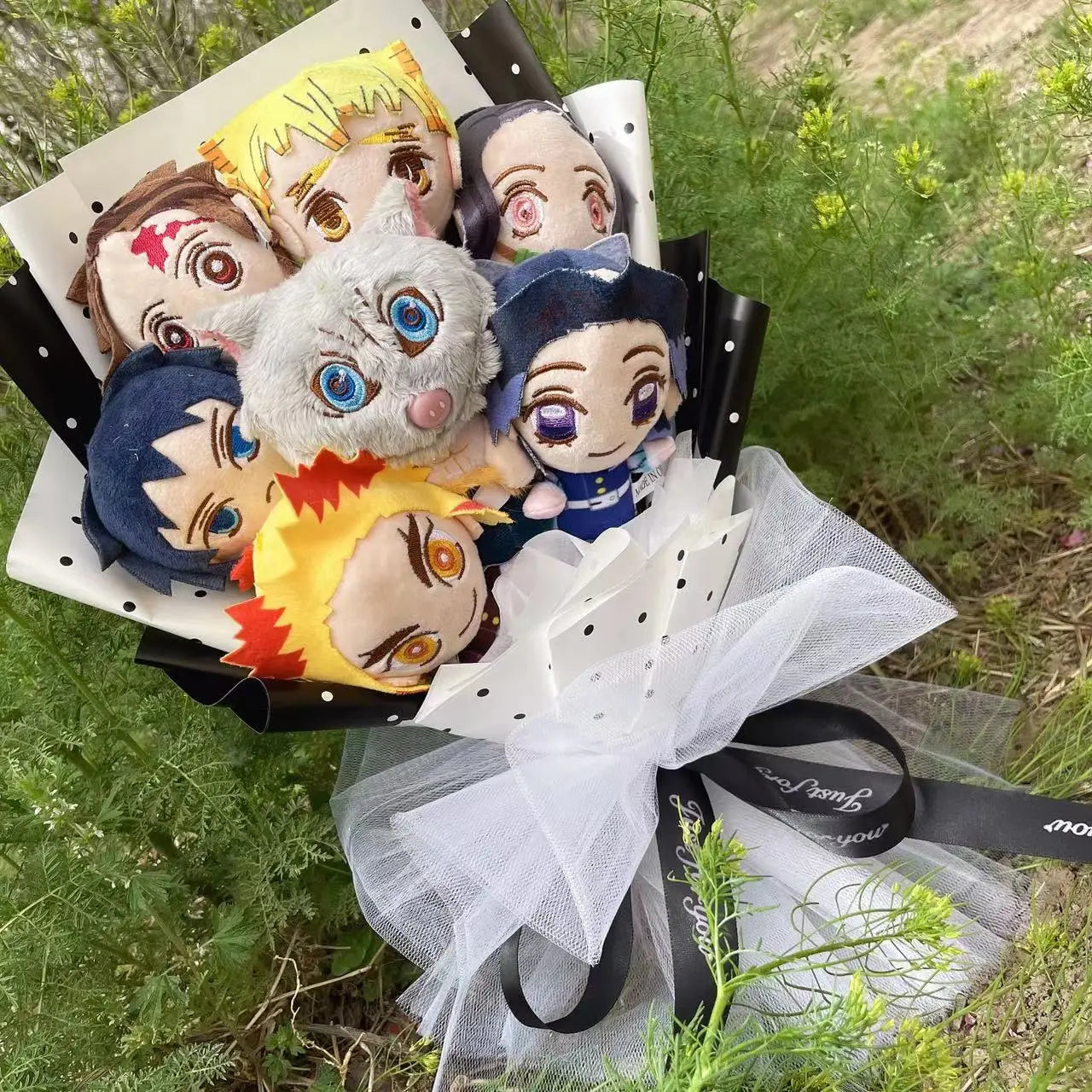 Buquê Demon Slayer com Pelúcias, Kimetsu no Yaiba