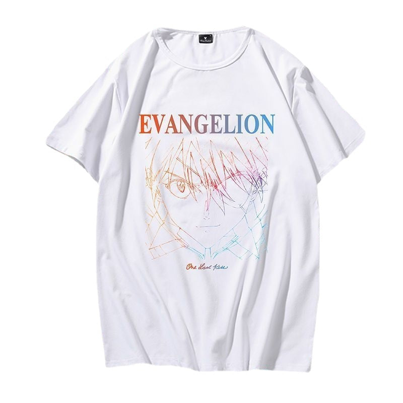 Camisa Evangelion Minimalist Rainbow