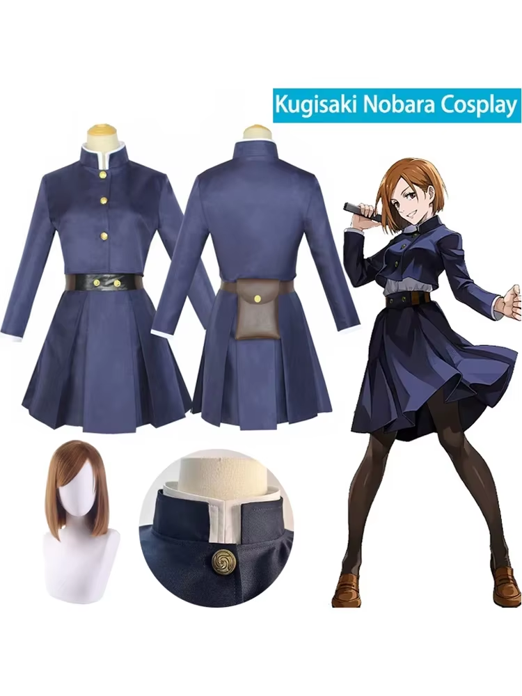 Fantasia Cosplay Adulto e Infantil Nobara Kugisaki