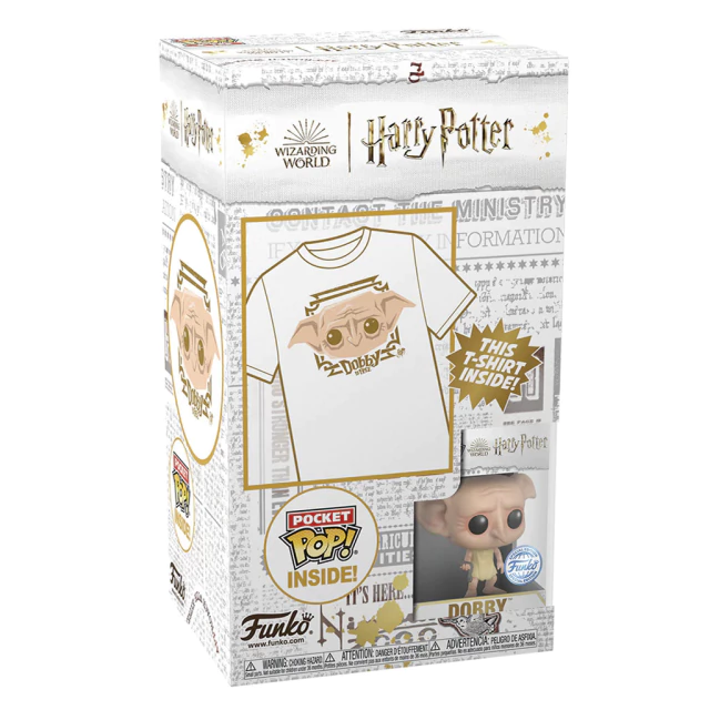 Camisa Kit Funko Pocket Pop! Harry Potter Dobby - Adulto e Infantil