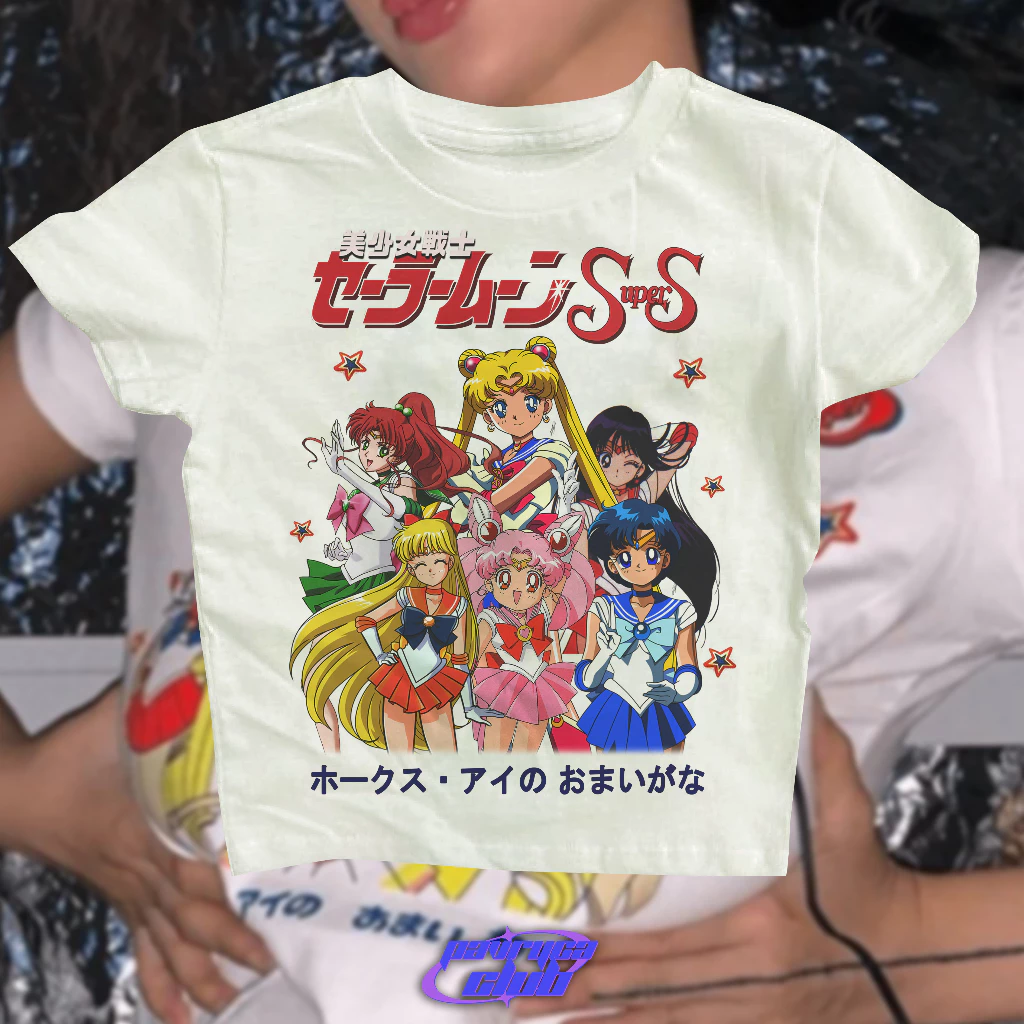 Cropped Camiseta Sailor Moon Super S, Estilo 90s