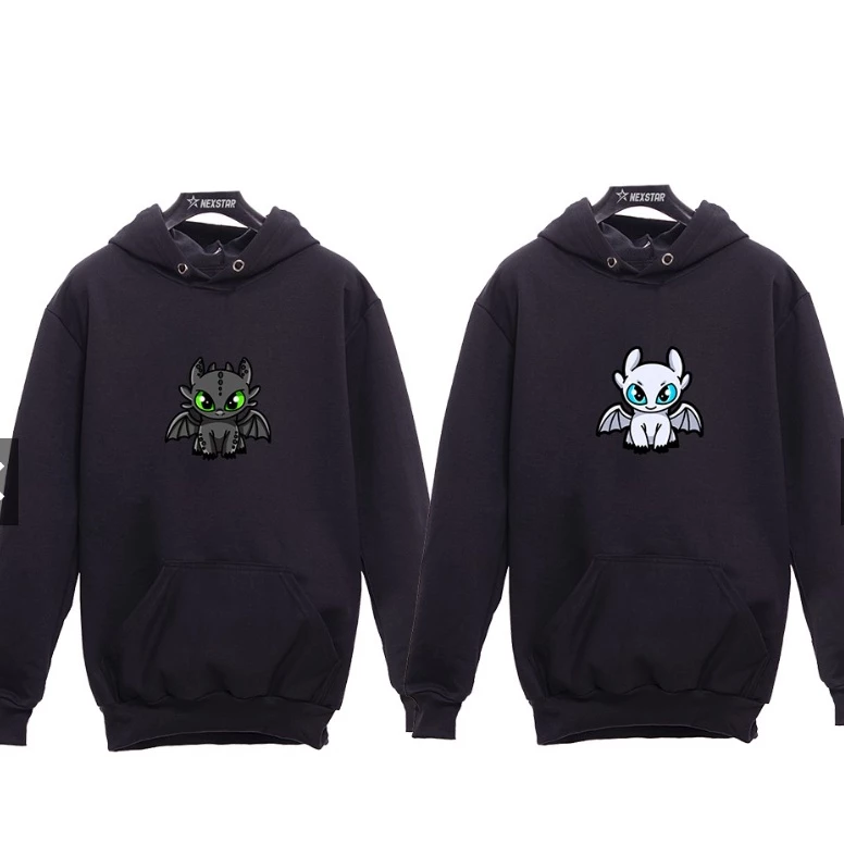 Moletom Kit (2 un.) Casal Banguela e Fúria da Luz, Como Treinar o Seu Dragão