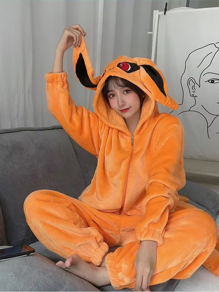 Pijama Cosplay Adulto Kurama Kigurumi, Naruto