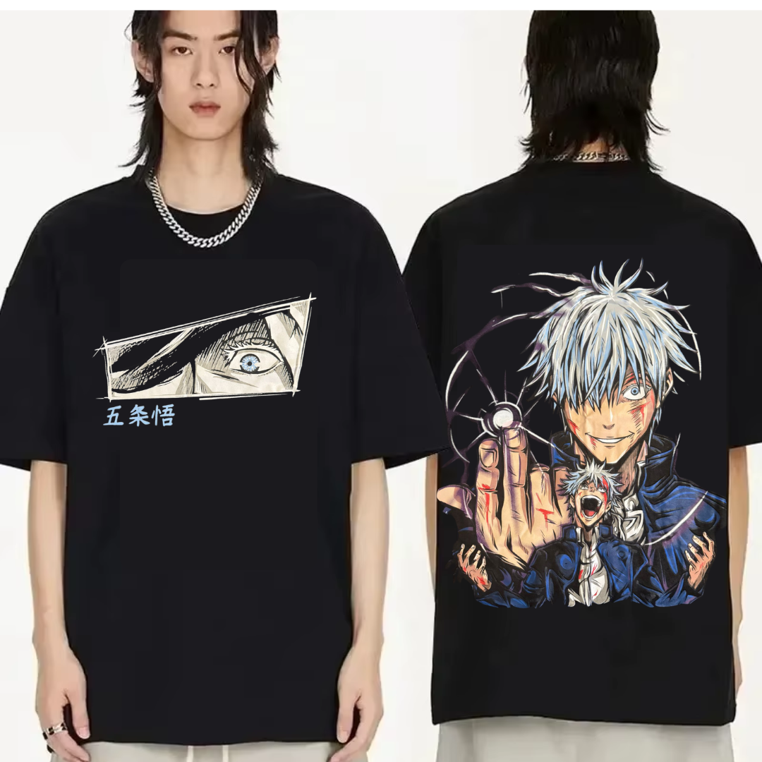 Camiseta Gojo Satoru, Visão Infinita