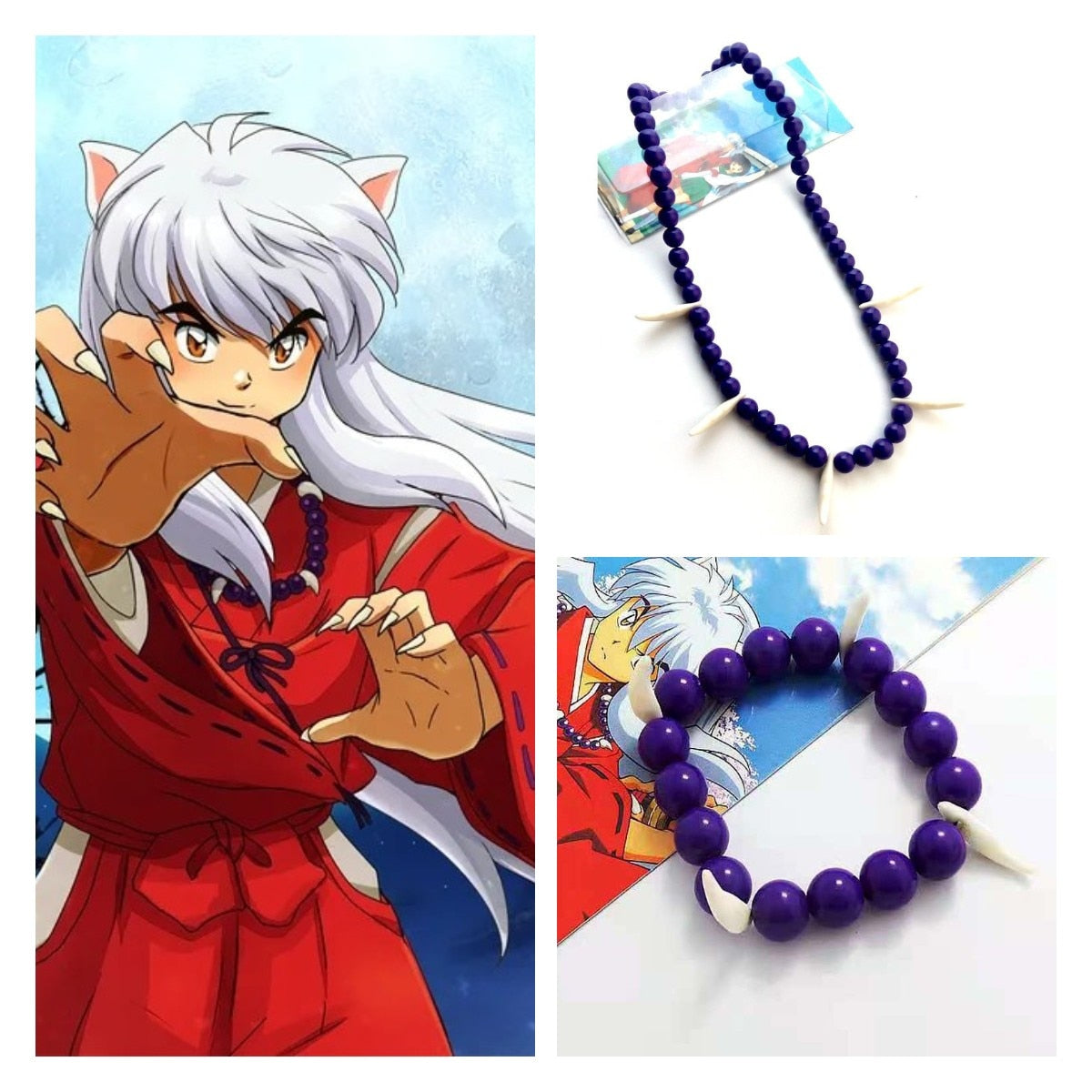 Colar e Pulseira Kotodama no Nenju, Inuyasha